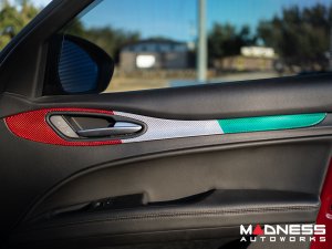 Alfa Romeo Stelvio Door Trim - Carbon Fiber - Interior Door Trim Kit - Italian Theme - Feroce Carbon Alfa Romeo Stelvio Door Trim - Carbon Fiber - Interior Door Trim Kit - Italian Theme - Feroce Carbon